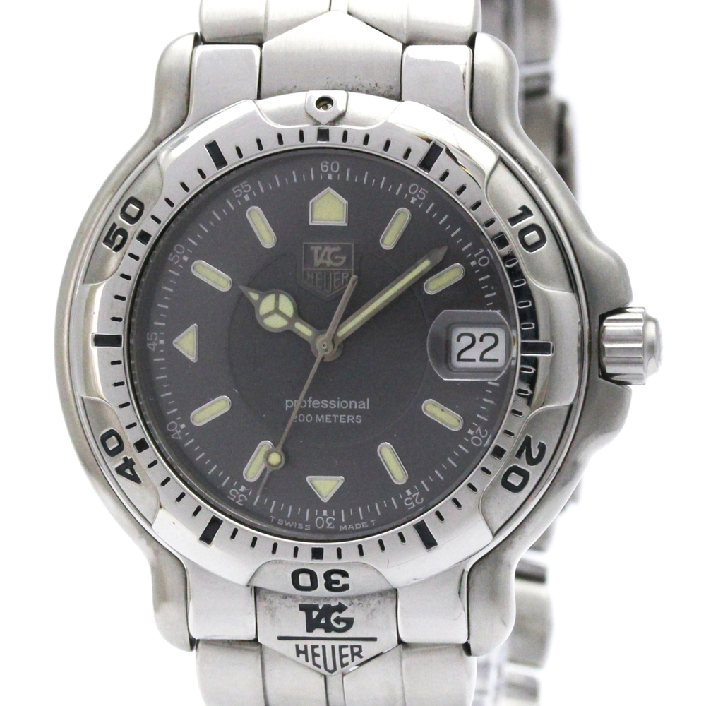 Tag Heuer Professional 6000 Quartz Stainless Steel with Plated Metal and Leather